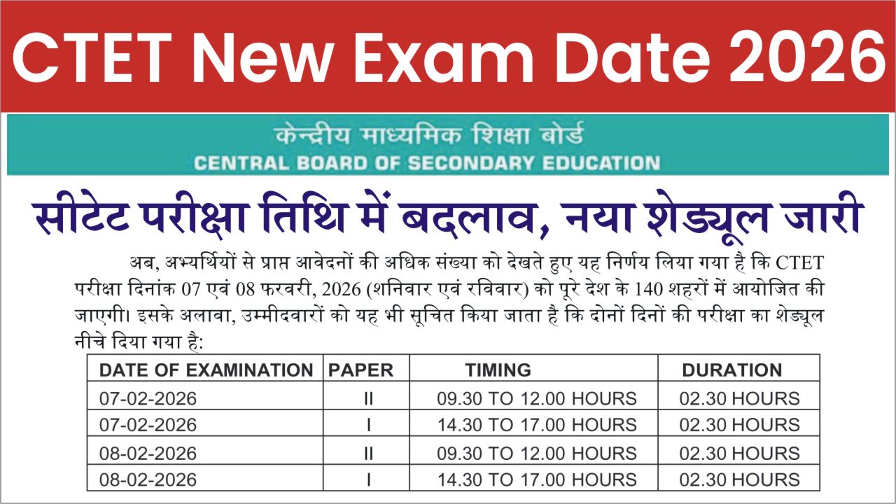 CTET New Exam Date 2026