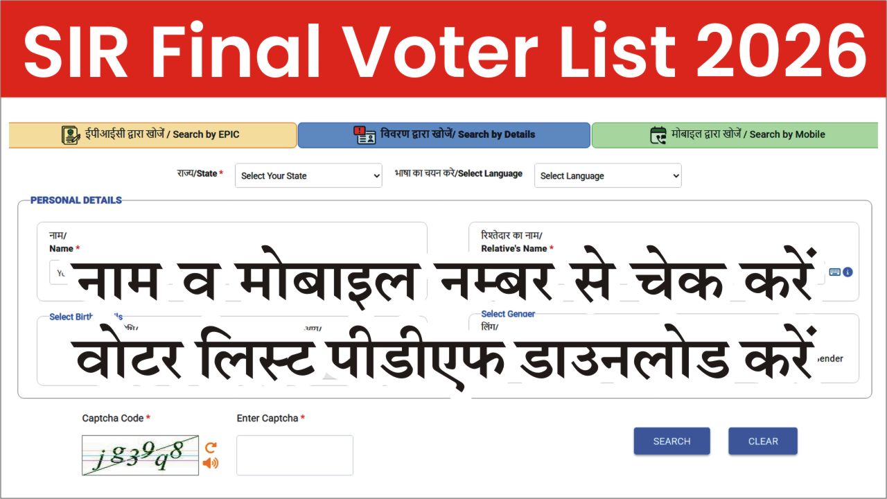 SIR Final Voter List 2026