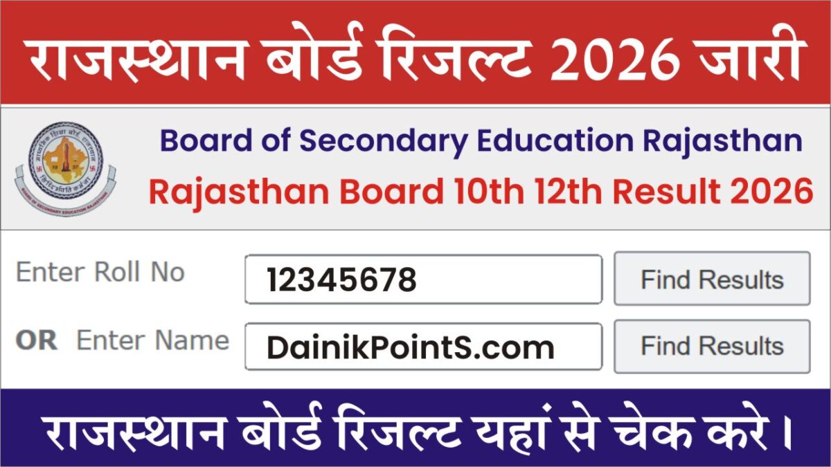 Rajasthan Board Result 2026